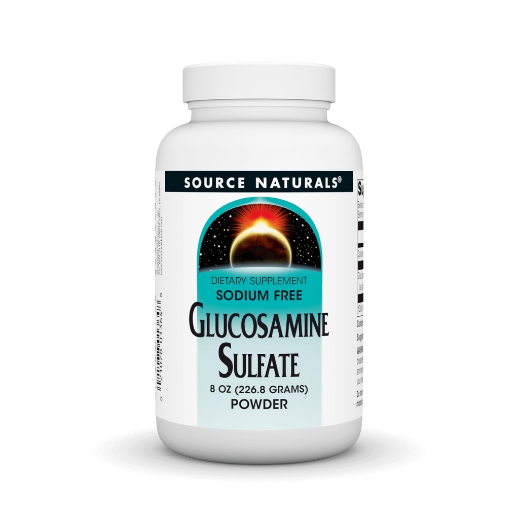 Source Naturals Γλυκοσαμίνη Sulfate, χωρίς νάτριο σκόνη για κοινή υποστήριξη - 8 oz σκόνη