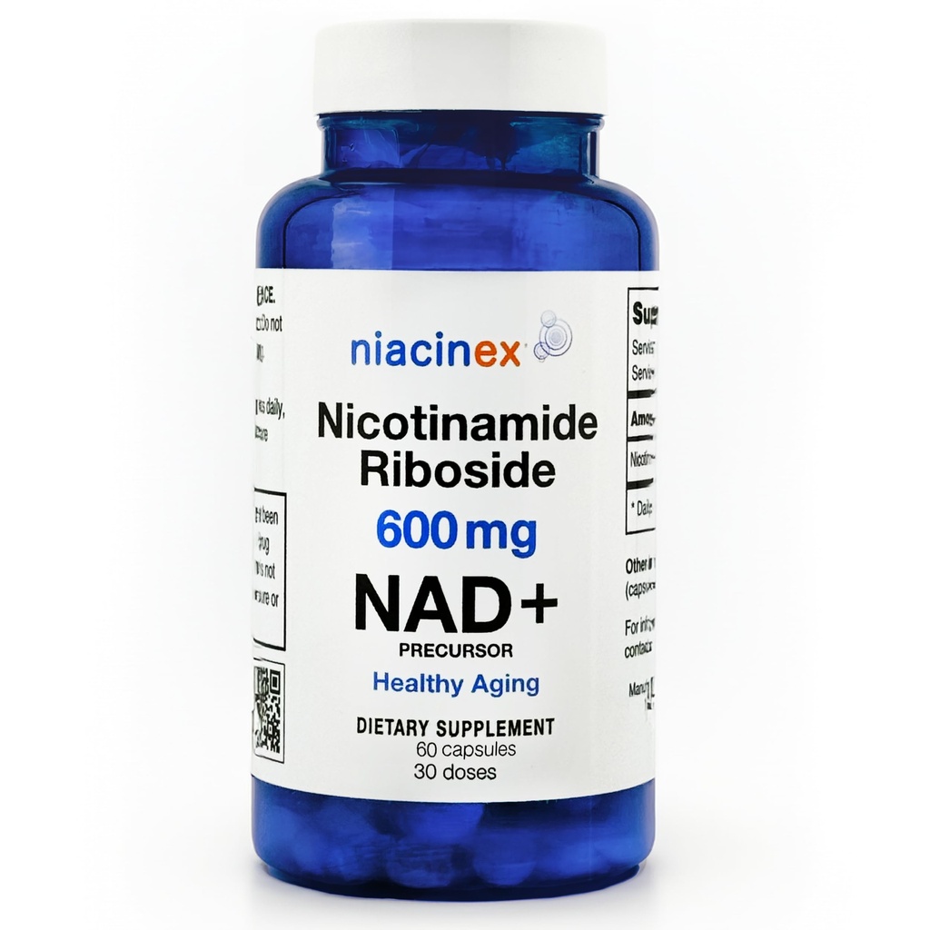 NAD+ Συμπλήρωμα - 600mg Pure Nicotinamide Riboside (NR) - Υγιής γήρανση, Διανοητική καθαρότητα & Ενεργειακός ενισχυτής - Συμπληρώματα αναγέννησης κυττάρων για γυναίκες και άνδρες - 60 κάψουλες NAD Plus - Made in USA