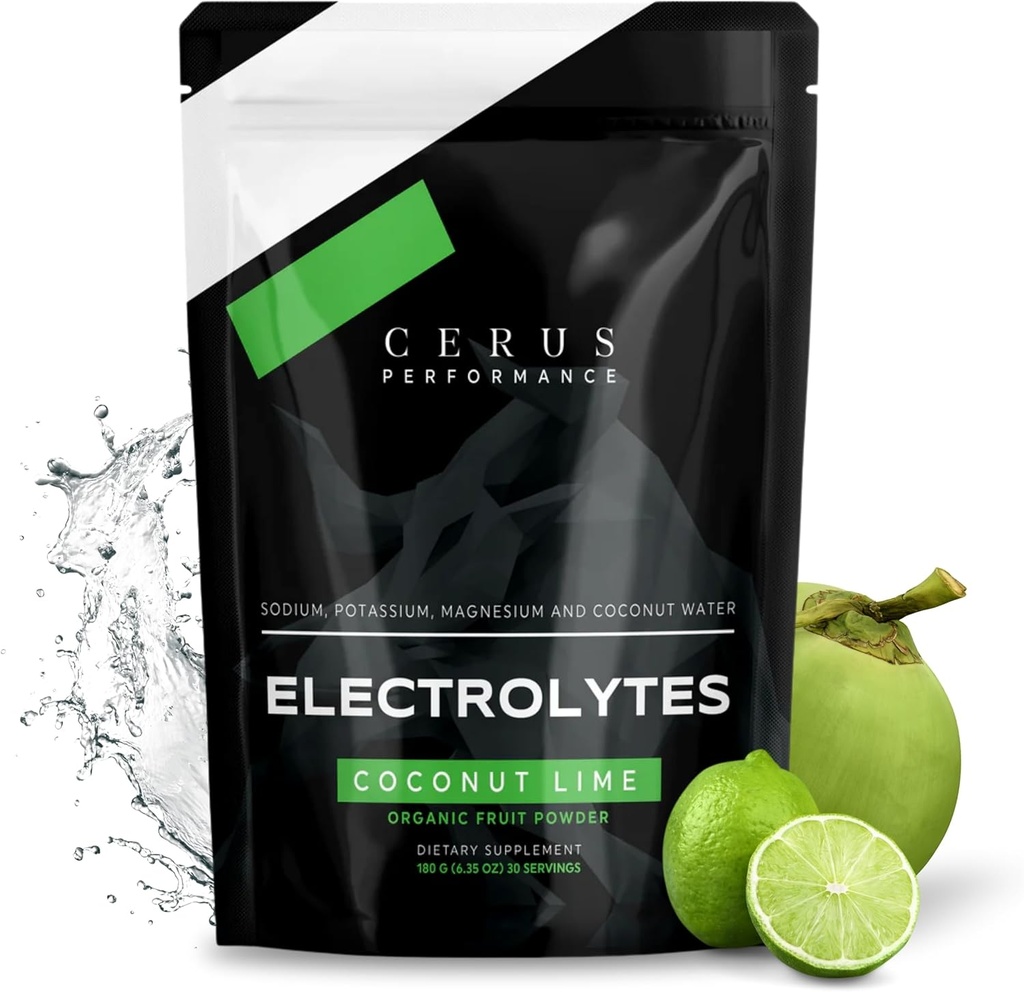 Cerus Performance Ηλεκτρολύτης σε σκόνη – Coconut Lime Flavor, 30 εξυπηρετήσεις, Zero Sugar, Coconut Water & Real Fruit for Endurance & Recovery