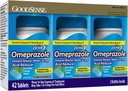GoodSense Omeprazole Delayed Release Coated Tablets 20 mg, Cool Mint, Treats Spequent Heartburn, Acid Reducer, Heartburn Medicine, 42 Count
