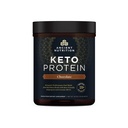 Αρχαίας διατροφής Keto πρωτεΐνη σκόνη, KetoPROTEIN με λίπη από τον ζωμό των οστών και MCT λάδι, σοκολάτα, 18g πρωτεΐνη 10g λίπος ανά υπηρεσία, χωρίς γλουτένη, χαμηλή υδατάνθρακες, Παλαιοφιλικές, 17 εξυπηρετούν