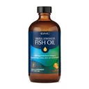 GNC Triple Strength Fish Oil Liquid Supplement, Wild Deep Ocean Caught. με 1000mg EPA DHA Omega 3s, για, καρδιά, εγκέφαλο, δέρμα, μάτια, κοινή υγεία, φυσική γεύση πορτοκαλιού, 8 Fl Oz, 47 εξυπηρετούν