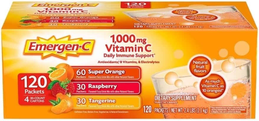 Emergen- C 1, 000 mg συμπλήρωμα διατροφής βιταμίνης C 120 συσκευασίες (1)