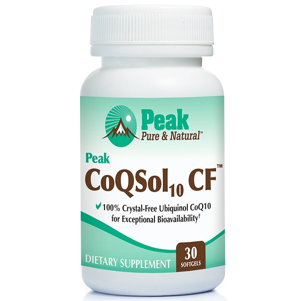 Κορυφή CoQSol10 CF - 100% χωρίς κρύσταλλο Ubiquinol CoenzymeQ10 για βελτιωμένη βιοδιαθεσιμότητα - Ubiquinol CoQ10 - Natural Energy Booster - Υποστηρίζει την Ανοσία, τον εγκέφαλο και την καρδιά Υγεία (30 Softgels)