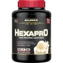 ALLMAX Διατροφή HEXAPRO, Γαλλική Βανίλια - 5 λίβρες - 25 γραμμάρια πρωτεΐνης ανά υπηρεσία - 8 ώρες διαρκής απελευθέρωση - Zero ζάχαρη - 52 εξυπηρετούν