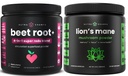 NutraChamps Beet Root Powder & Lion's Mane Powder. Ισχυρές ενώσεις κυκλωμάτων & προσαρμογών