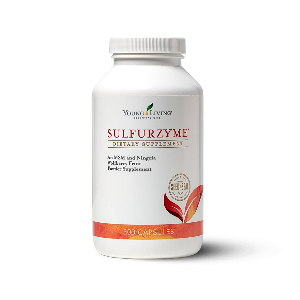 Young Living Sulfurzyme, 300 κάψουλες, υποστηρίζει την κοινή υγεία, προωθεί το υγιές δέρμα και τα μαλλιά, Aids σε γενικές ευεξίας με MSM και Wolfberry σκόνη Blend