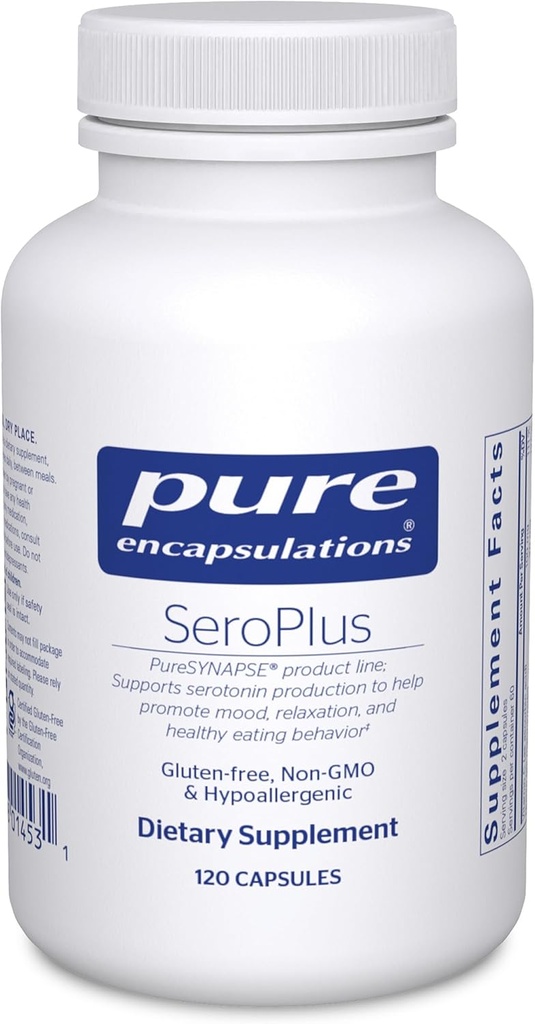 Pure Encapsulations SeroPlus | Hypoallergenic Serotonin Support to Support Moderate Occasional Stress | 120 Capsules