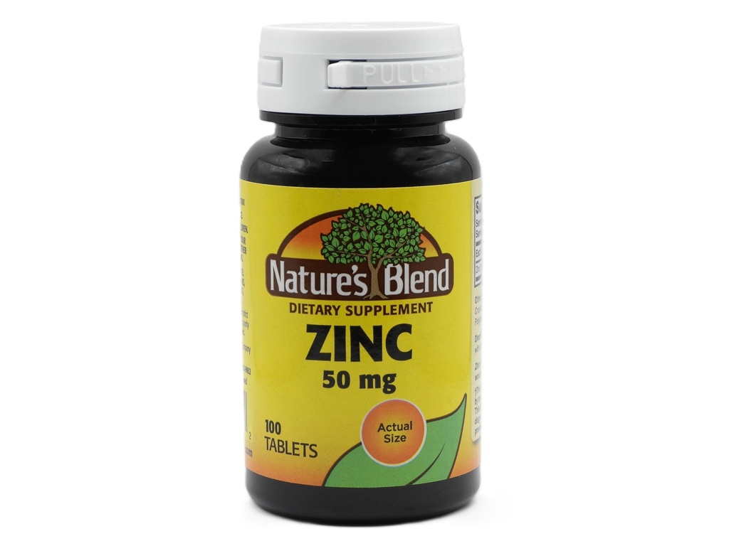 NAT B ZINC CLUC TB 50MG 100