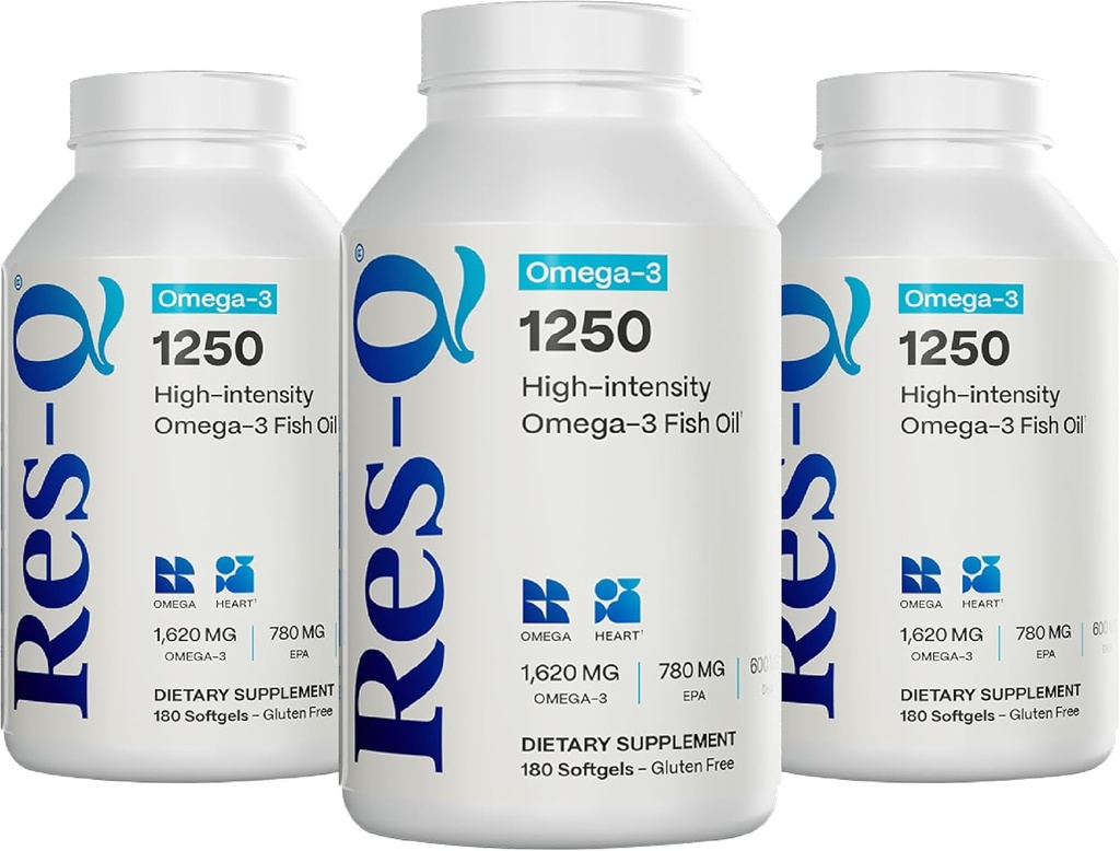 Res-Q 1250 Omega-3 Καψάκια ιχθυελαίου 3-Pack