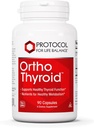 Πρωτόκολλο Ortho Thyroid - Υποστηρίζει υγιή Thyroid λειτουργία* - με Ashwagandha, ψευδάργυρος & σελήνιο - μη ΓΤΟ & Kosher - 90 κάψουλες Veg