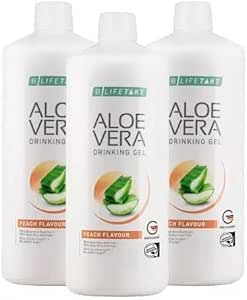 LR Lifetakt Aloe Vera Drinking Gel Ροδάκινο Γεύση Φροντίδα Υγείας Γυναίκες Άνδρες Ποτίζουν Κάθε μέρα Φυσική Θεραπεία Σετ 3-1000 ml./33.3 fl.oz