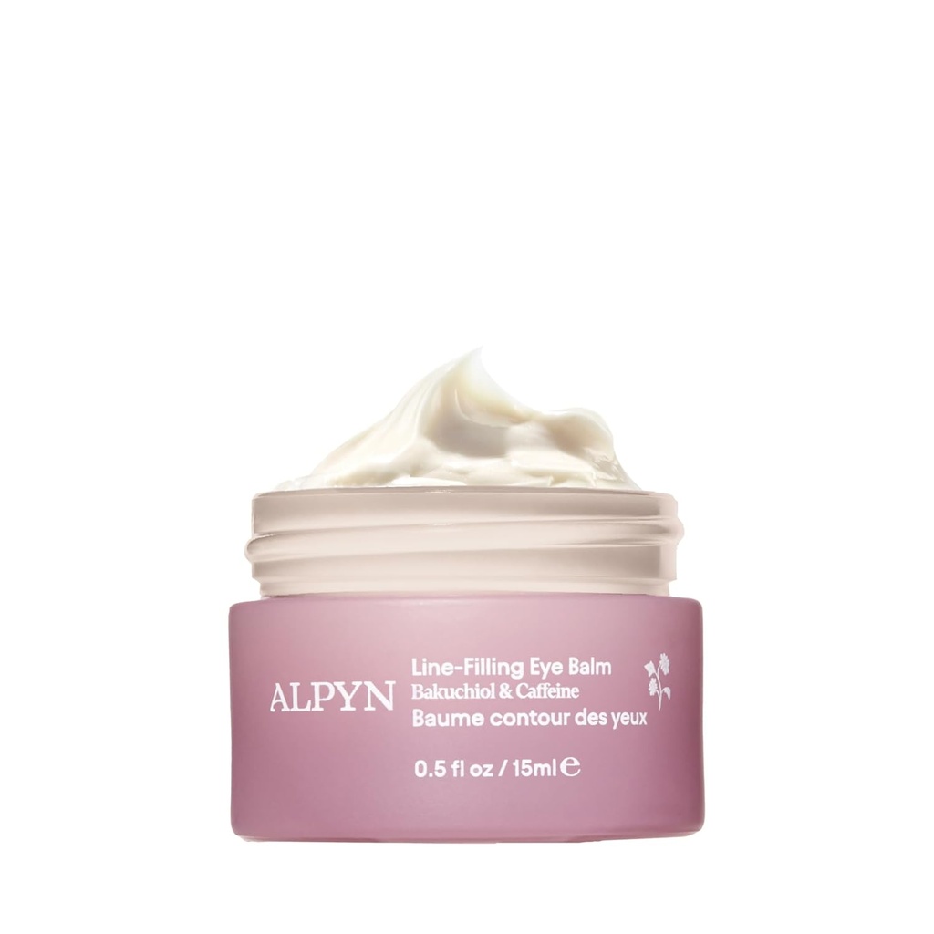 Alpyn Line-Filling Eye Balm με Bakuchiol & καφεΐνη, Μειώστε το Look των Fine Lines & Wrinkles, Ελαχιστοποιήστε την εμφάνιση των Puffiness & Target Dark Circles, 0.5 oz / 14 ml