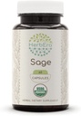 HerbEra Sage 60 Κάψουλες, 500 mg, USDA Organic Sage (Salvia officinalis) Αποξηραμένο Φύλλο (60 Κάψουλες)