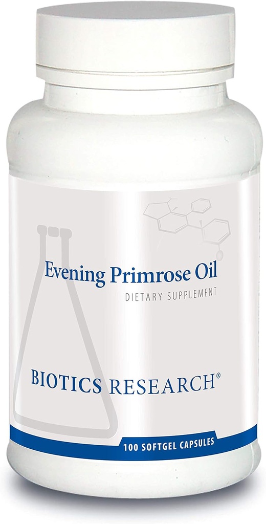 Biotics Research Evening Primrose Oil Poent Gamma Linolenic Acid GLA Πηγή, Λινελαϊκό οξύ, Υγιεινή και Ισορροπημένη ανταπόκριση σώματος, Καρδιαγγειακό, Νευρολογικό, Δέρμα, Υγεία των Γυναικών. 100 Softgels