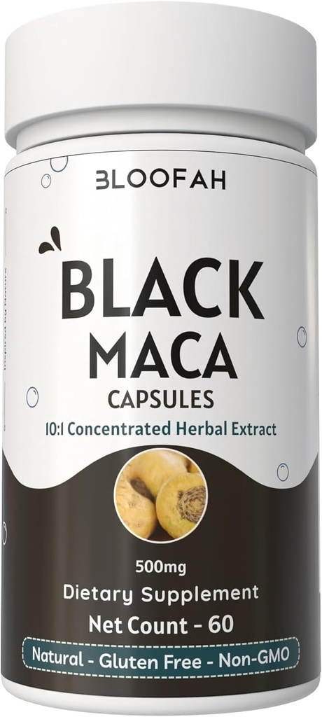 Μαύρο κάψουλες Maca 500mg 