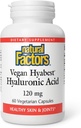 Natural Factors - Hyabest Hyaluronic Acid, Supports Healthy Joints & Skin, 60 Vegetarian Capsules
