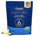 Orgain Organic Vegan Perfect Blend Protein Powder, 20g Clean Plant Protein, 6 Συστατικά, <1g Sugar, Gluten Free, Non-GMO; No Artificial Flavors, Stevia Extract, Dairy or Soy Ingredients - Βανίλια