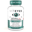 Viteyes Φυσική Ασταξανθίνη, Ανακουφίζει Κουρασμένα Μάτια & Οφθαλμικό Στέλεχος, πηγάζει από άλγη, Εφίδρωση του δέρματος, Καρδιά & Εγκεφαλική Υγεία, 4 έως 8 mg Φυσική Ασταξανθίνη, 90 Softgels