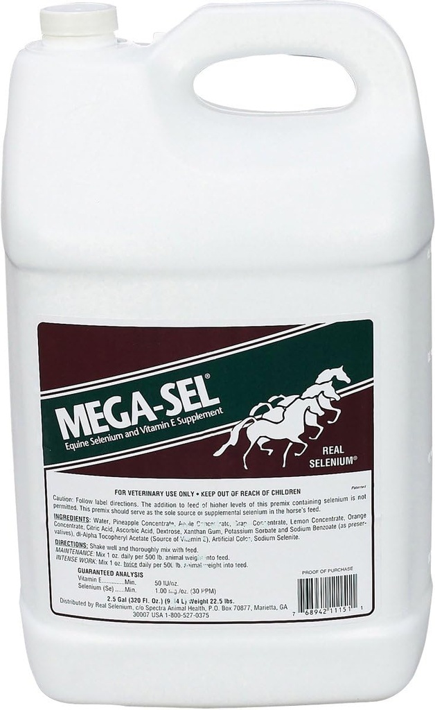 599840 Υγρή φόρμουλα Mega-Sel για άλογα, 2,5 Gallon
