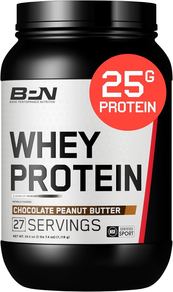 BARE PERFORMANCE NUTRITION, BPN πρωτεΐνη ορού γάλακτος + συμπύκνωμα πρωτεΐνης καζεΐνης, σοκολάτα φυστικοβούτυρο, 25g πρωτεΐνη ανά υπηρεσία υποστηρίζει την ανάνηψη των μυών, 27 εξυπηρετούν, τρίτο μέρος δοκιμαστεί