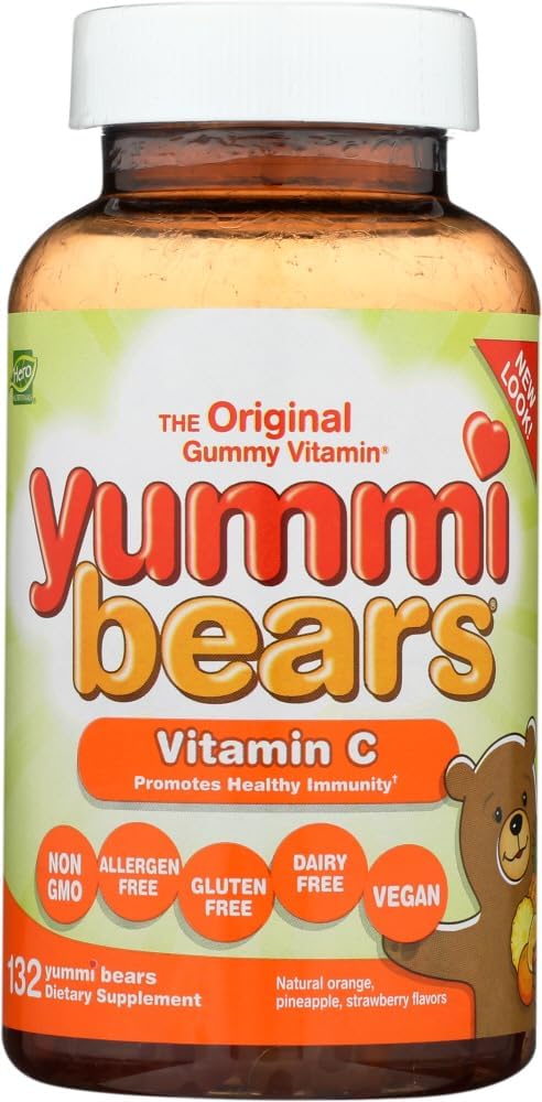 Yummi Bears Βιταμίνη C Chewable Gummy Vitamin Supplement for Kids, 132 Count (Pack of 1)