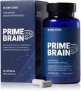 BONE SCIENCE - Prime Brain Supplement - Nootropic for Focus, Memory & Cognitive Performance, with Alpha GPC, L-Theanine & Ginkgo Biloba, Vegan - 60 Capsules