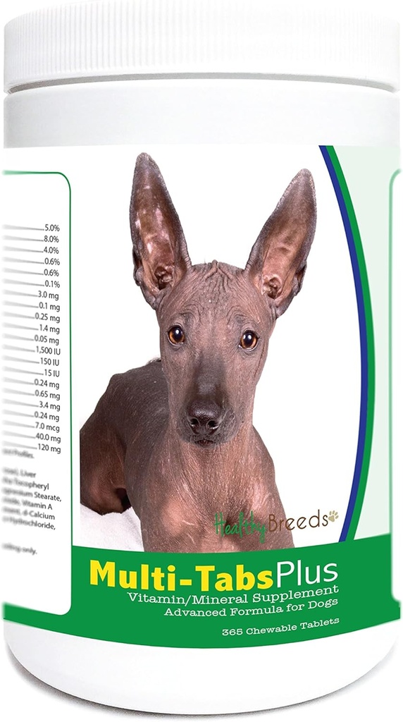 Υγιείς Φυλή Xoloitzcuintli Multi- Tabs Plus Μασώμενα δισκία 365 Count