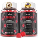 Εγκεφαλική & Mood Support Gummies, Super Vitamin B Complex για άνδρες & γυναίκες, All B Vitamin B1 B2 B3 B5 B6 B7 Folate MethyB12 με PABA, Ινοσιτόλη, Choline, Υποστηρίζει MTHFR Gene & Energy, Vegan, 120Ct