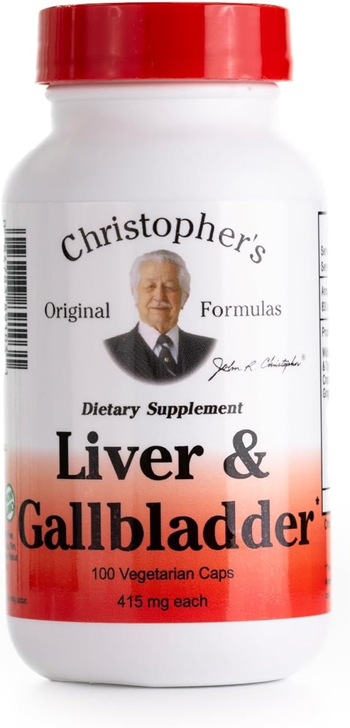 Christopher's Original Formulas Liver & Gallbladder Formula Κάψουλες - Συμπληρώματα χοληδόχου κύστης με Digestive Ένζυμα & Φυσικά Βότανα