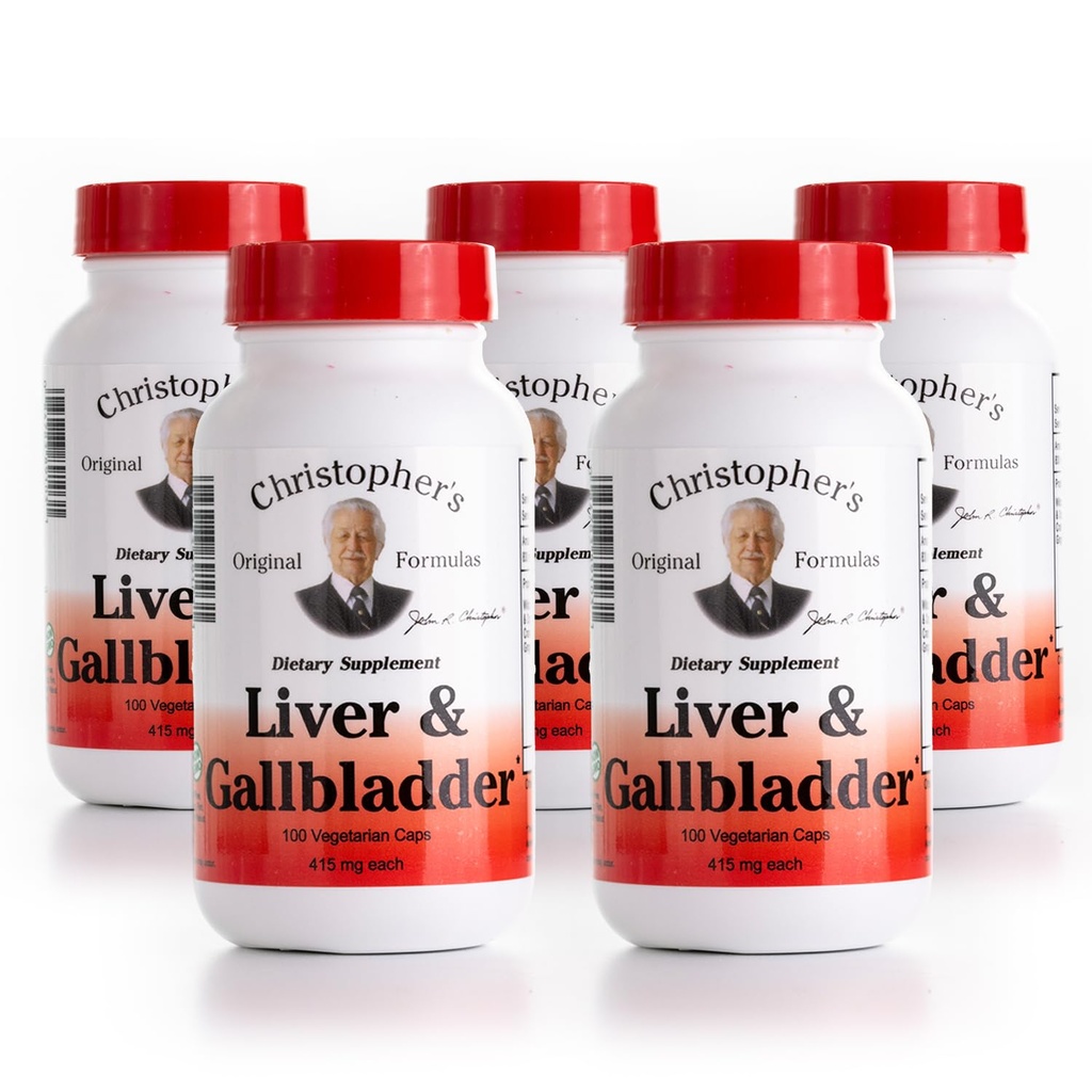 Christopher's Original Formulas Liver & Gallbladder Formula Κάψουλες - Συμπληρώματα χοληδόχου κύστης με Digestive Ένζυμα & Φυσικά Βότανα