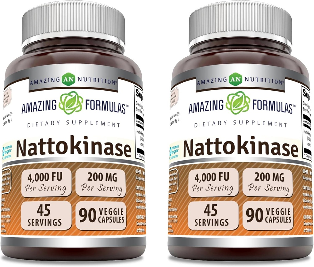 Amazing Formulas Nattokinase Dietary Supplement 100 mg Veggie Capses Supplement 