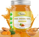 15OZ Φυσικό Wildcrated Ακατέργαστη θάλασσα Moss Gel για την υποστήριξη του ανοσοποιητικού, Υγιεινή πέψη, Θυρεοειδής υποστήριξη Άγρια διογκωμένο χρυσό θάλασσα Moss Gel πλούσια σε ορυκτά, πρωτεΐνες & βιταμίνες, Turmeric Γεύση