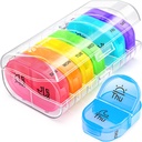 AUVON Pill Box 2 φορές την ημέρα, Weekly Pill Organizer AM PM με 7 καθημερινή θήκη τσέπης για να κρατήσει βιταμίνη, ιατρική, φαρμακευτική αγωγή, και συμπλήρωμα