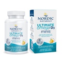 Nordic Naturals Ultimate Omega Mini D3, Lemon Flavor - 60 Mini Soft Gels - 1120 mg Omega-3 + 1000 IU Vitamin D3 - EPA & DHA - Promotes Brain & Heart Health - 30 Servings