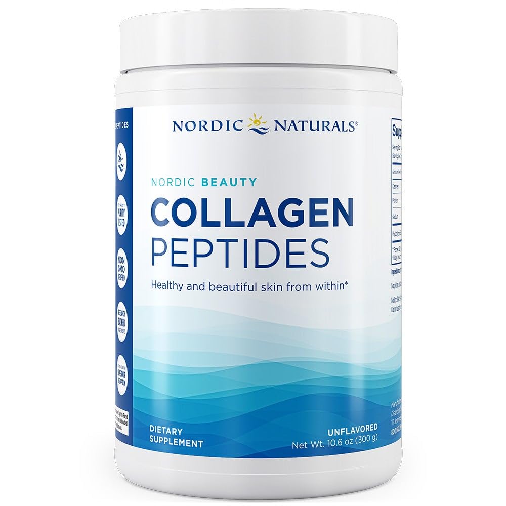 Nordic Naturals Nordic Beauty Collage Peptides, Unflavoured - 10.6 Ουγγιά - συμπλήρωμα κολλαγόνου για την υγεία του δέρματος και την ελαστικότητα - για ζεστά και κρύα ποτά - 30 Υπηρεσίες