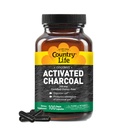 Country Life Coconut ενεργοποιημένες κάψουλες καρβουνιού, 260mg – Φυσικό συμπλήρωμα καρβοξυλιάς για το αέριο και την αναρρόφηση - Χωρίς γλουτένη, 100 κάψουλες Vegan