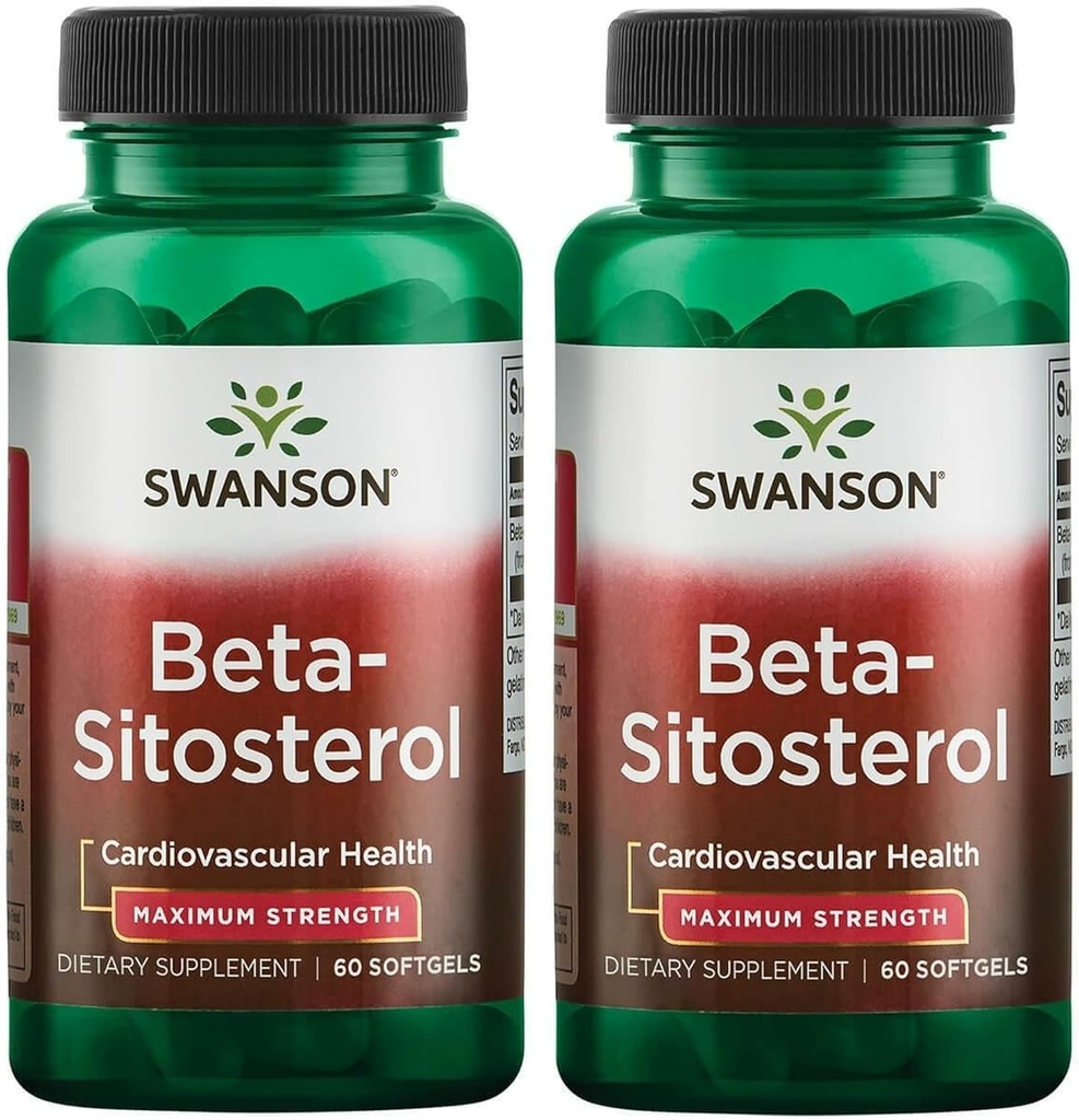 Swanson Beta Sitosterol - Φόρμουλα φυτοστερόλης - (60 κάψουλες, 160mg έκαστο) (2 Συσκευασία)