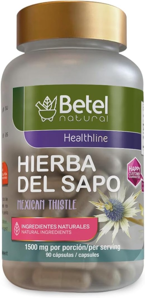 Betel Natural Premium Hierba del Sapo (Μεξικανική Θήκη) Κάψουλες Υγιεινή Detox Όπως η γιαγιά Χρησιμοποιείται - 90 Caps