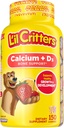 L’il Critters Ασβέστιο + D3 Καθημερινή Gummy συμπλήρωμα για τα παιδιά, για την υποστήριξη των οστών, πορτοκάλι, φράουλα και γεύση κεράσι, 150 Gummies