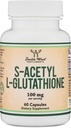 S- Acetyl L-Glutathionone Κάψουλες - 100mg, 60 Count (Acetylated Glutathione Antioxidant - More Απορροφώμενα από τη Γλουταθειόνη και τη Λιποσωμική Γλουταθειόνη, Μη ΓΤΟ και Χωρίς Γλουτένη) από Διπλό Ξύλο