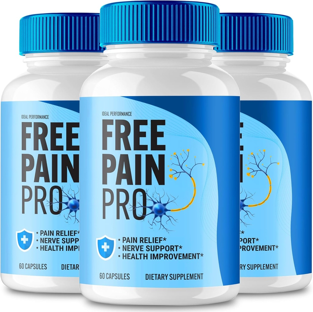 Free Pain Pro Capsules, Free PainPro Health Support Supplement Pills - Maximum Strength, FreePain Pro Health & Wellness, All Natural Formula Official FreePainPro Capsules Reviews (3 Pack)