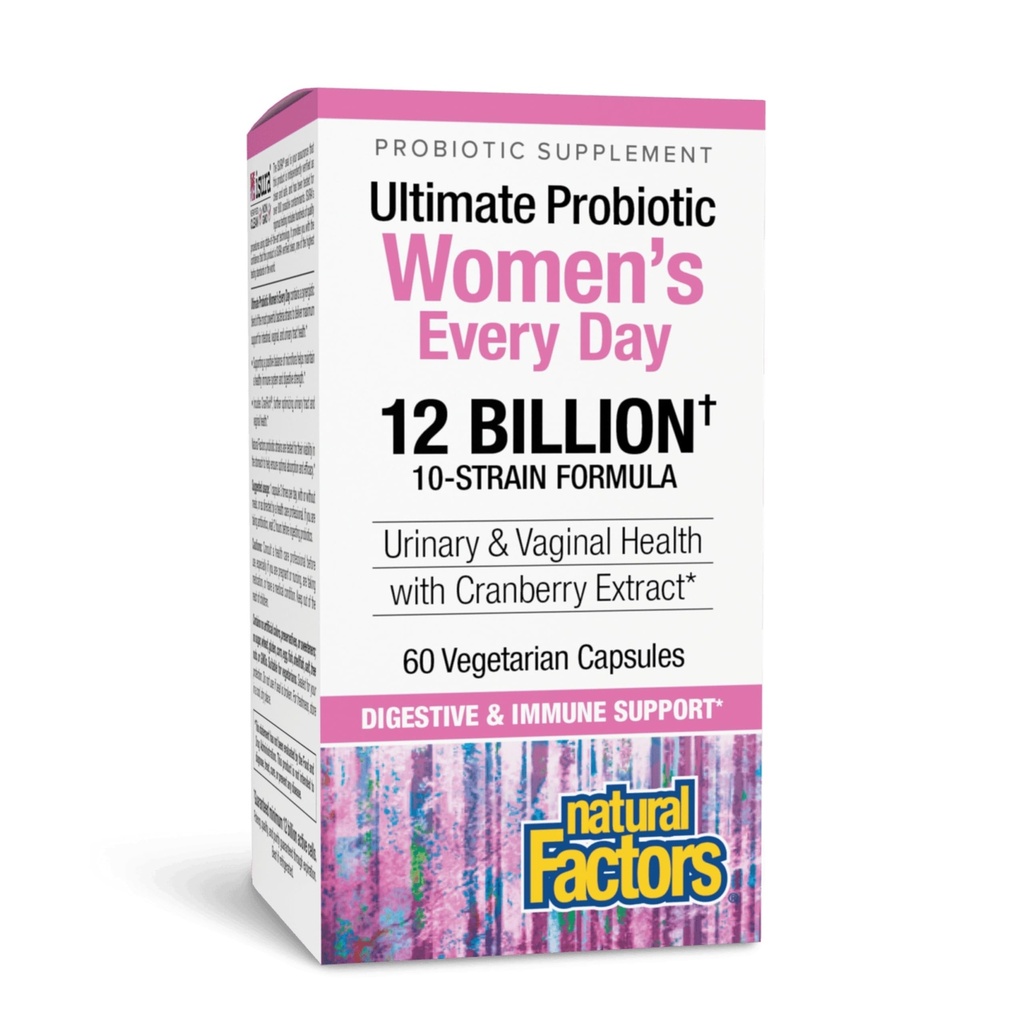 Φυσικοί παράγοντες Ultimate Probiotic Γυναικών κάθε μέρα - Digestive Health Support Supplement - Probiotic Supplement for Urinary Tract & Vaginal Health Support - 60 Vegetarian Κάψουλες (60 Servings)