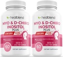 Myo & D-Chiro Inositol Plus συμπλήρωμα Blend, ορμονική ισορροπία, υγιής ωορρηξία & συνολική υποστήριξη ευεξίας για τις γυναίκες, γονιμότητα και την υγεία εγκυμοσύνης (2 Pack)