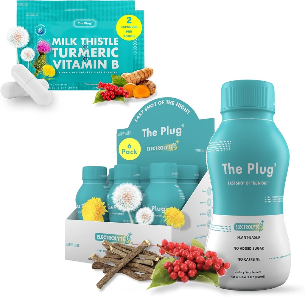Το Plug Liver Cleanse Detox & Repair Bundle - χάπια συμπλήρωμα & ποτό αποκατάστασης (6 Pack)