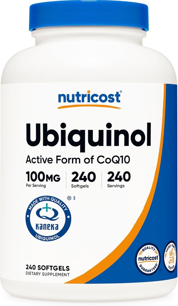 Nutricost Ubiquinol Softgels (100mg, 240 Softgels) - Ανώτερη απορρόφηση Αντιοξειδωτικό 