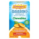 Emergen-C Immune+ Chewables 1000mg Vitamin C with Vitamin D Tablet, Immune Support Dietary Supplement for Immunity, Orange Blast Flavor, Back to School Essentials - 42 Count