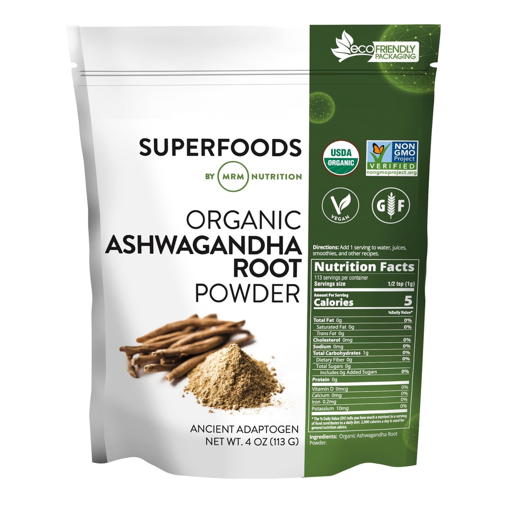 MRM Διατροφή Βιολογικό Ashwagandha Root Powder 