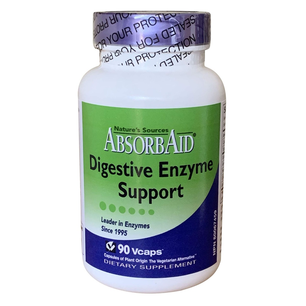 Πηγές της φύσης AbsorbAid - 600 mg - 90 κάψουλες χορτοφάγων