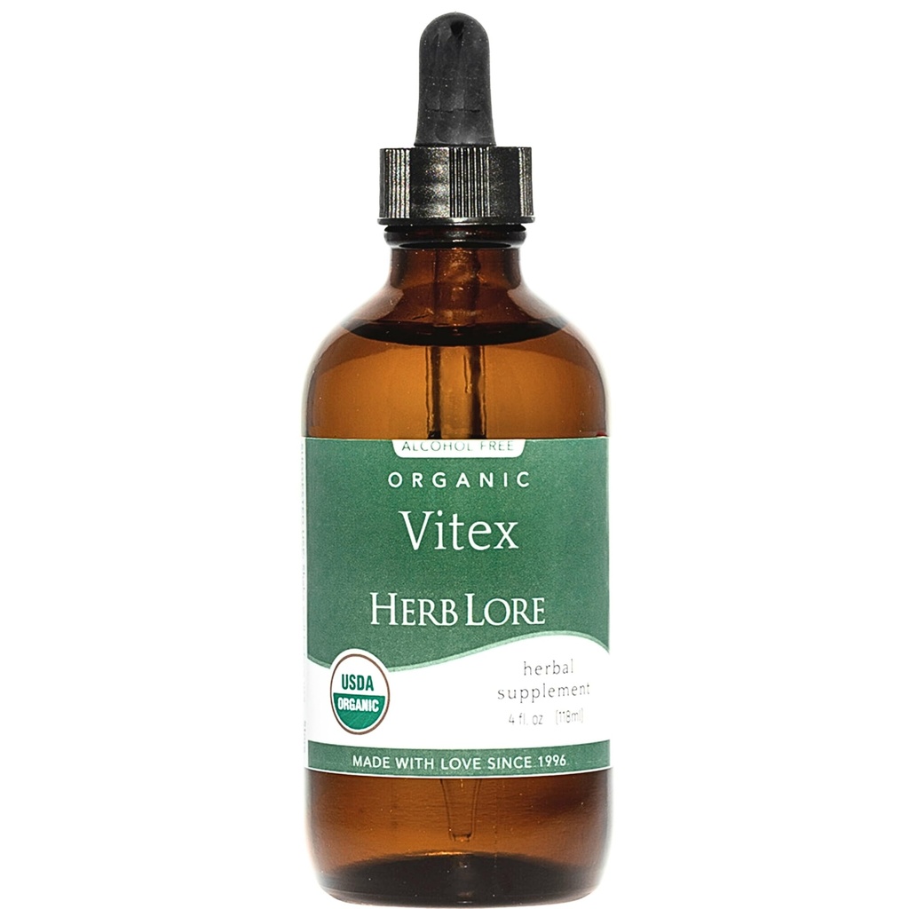 Βότανο Lore Vitex Βάμμα - USDA Organic Chasteberry Extract Συμπλήρωμα για τις γυναίκες - Αλκοόλ Δωρεάν Δέντρο Τσάστε - Vegan σταγόνες 4 Fl Oz